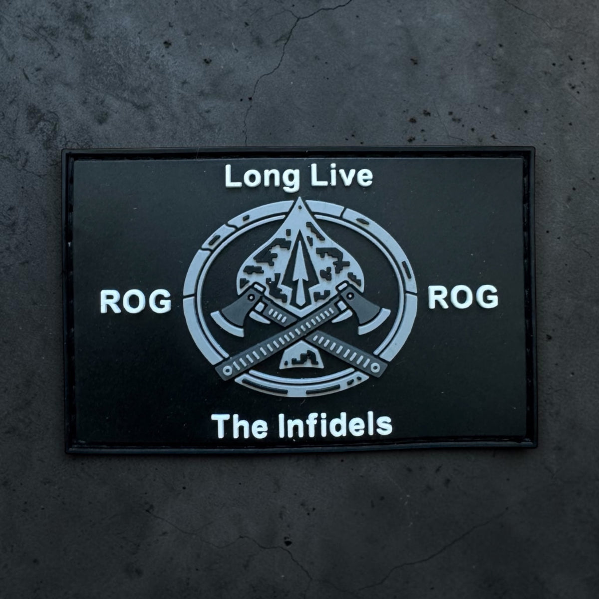 "Long Live the Infidels" Paramilitary Velcro Patch - English 3x2in